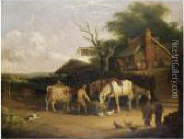 The Chequers Inn Oil Painting - William Joseph Shayer