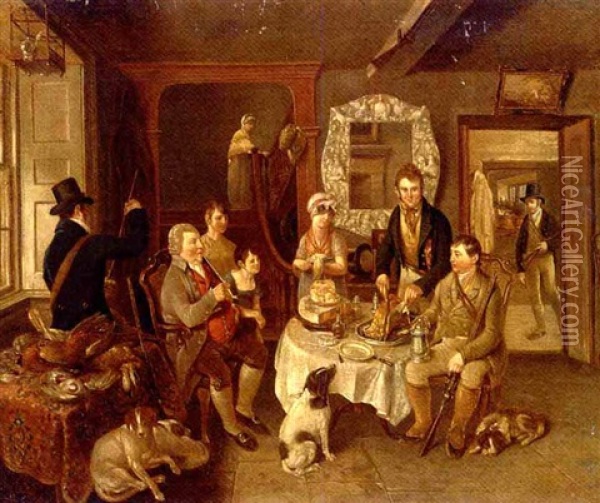 The Shooting Party's Lunch Oil Painting - William Redmore Bigg