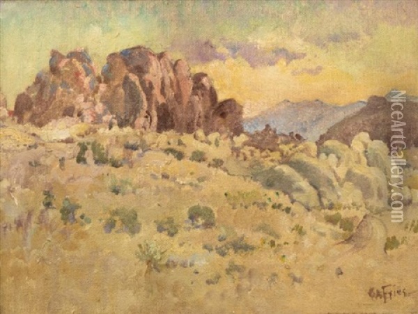 Cliffs Of The Ragged Rocks Oil Painting - Charles Arthur Fries