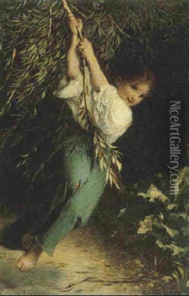 Wild Child Oil Painting - Emile Levy