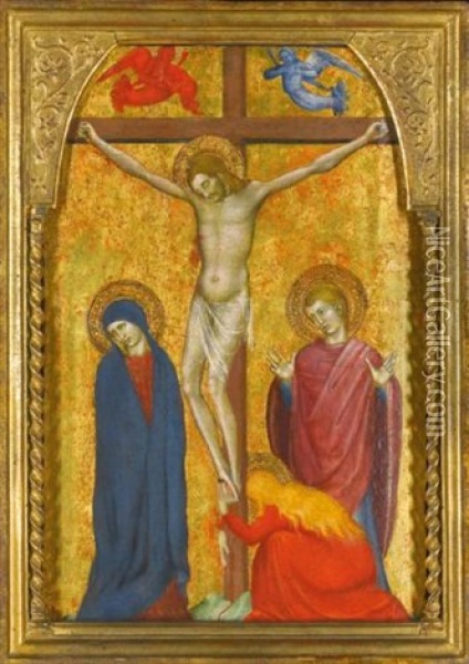 The Crucifixion Oil Painting - (Giovanni di Jacopo di Guido da Giovanni da Milano