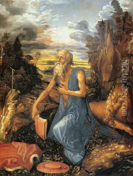 St. Jerome in the Wilderness Oil Painting - Albrecht Durer