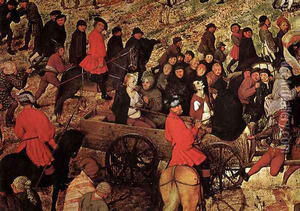 The Procession to Calvary [detail] II Oil Painting - Pieter the Elder Bruegel
