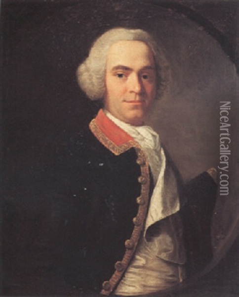 Portait Of A Gentleman (admiral Bridge?) Oil Painting - Allan Ramsay
