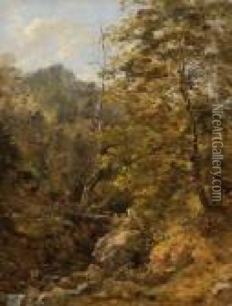 Bewaldetes Gebirgstal Oil Painting - Georg Maximilian Johann Von Dillis