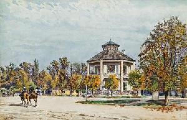 Lusthaus Im Wiener Prater Oil Painting - Ernst Graner