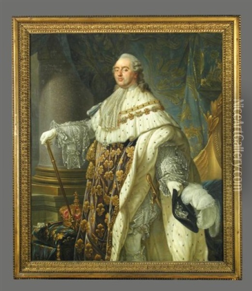 Portrait Of Louis Xvi Of France (1754-1793) Oil Painting - Antoine-Francois (Calet) Callet