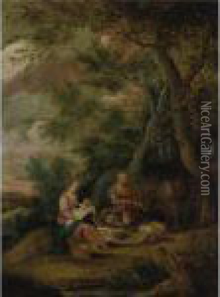 The Holy Family Oil Painting - Pieter Van Avont