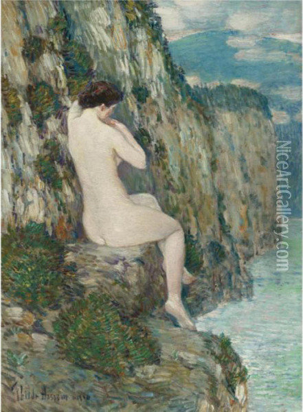 Nude: Isle Of Shoals Oil Painting - Frederick Childe Hassam