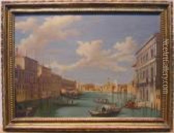 Venetian Canal Oil Painting - William James