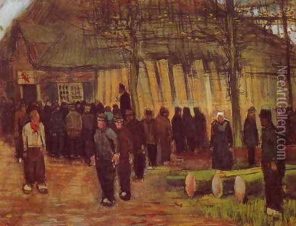 A Wood Auction Oil Painting - Vincent Van Gogh