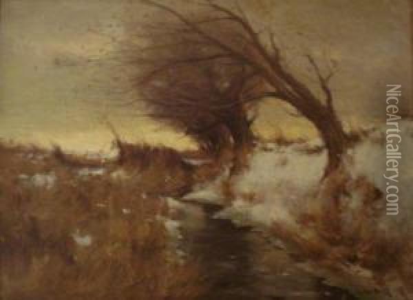 Paysage De Neige Oil Painting - Gustave Wolff