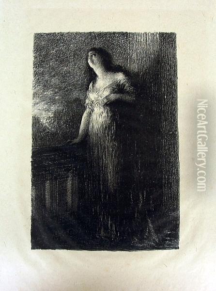 Confidence A La Nuit, From Romeo Et Juliette Oil Painting - Ignace Henri Jean Fantin-Latour