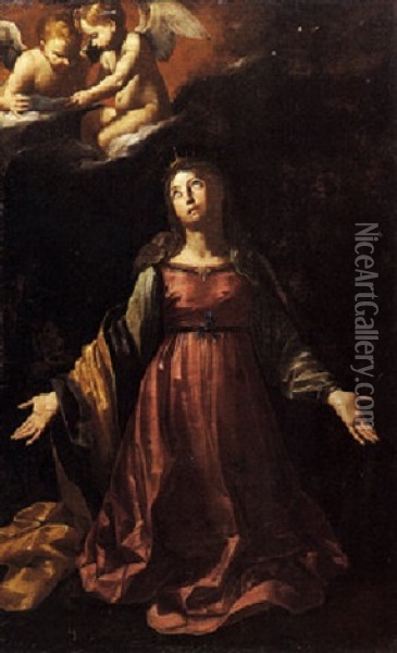 Santa Caterina D'alessandria Oil Painting - Giovanni Giacomo Sementi