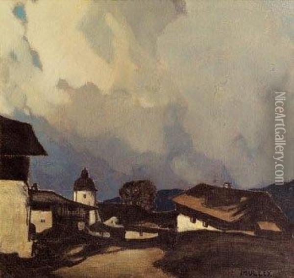 Dorflandschaft Oil Painting - Oskar Mulley