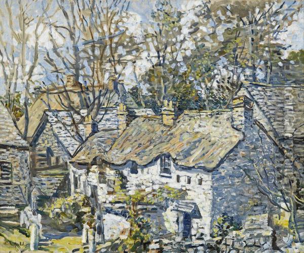 Cornish Farm, Treganhish Oil Painting - Walter Elmer Schofield