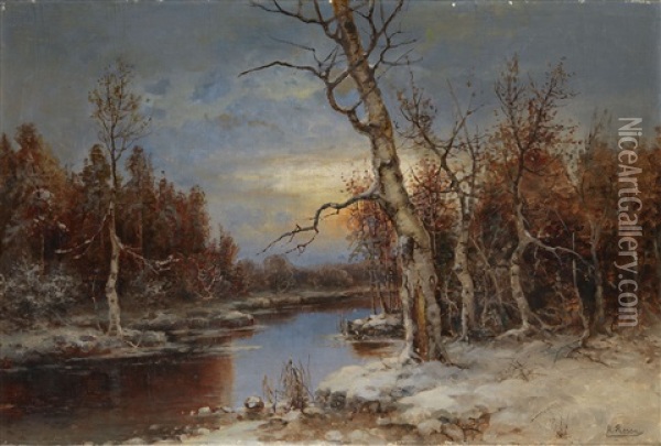 Winter Landscape Oil Painting - Karl Rosen