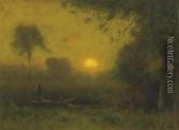 The Sun Oil Painting - George Inness