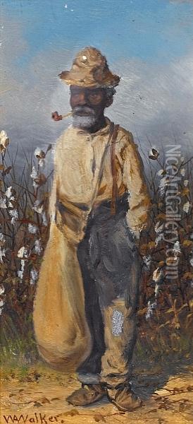 Cotton Pickers, A Pair Oil Painting - William Aiken Walker