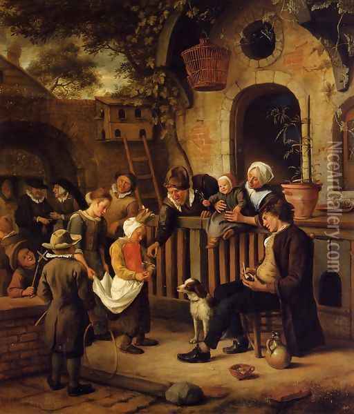 The Little Alms Collector Oil Painting - Jan Steen