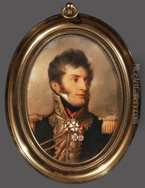 Retrato De Joven Militar Oil Painting - Jean-Baptiste Isabey