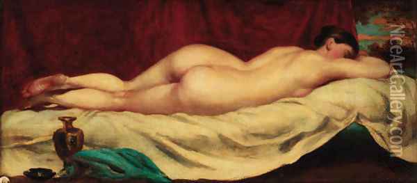 A reclining female nude Oil Painting - William Etty