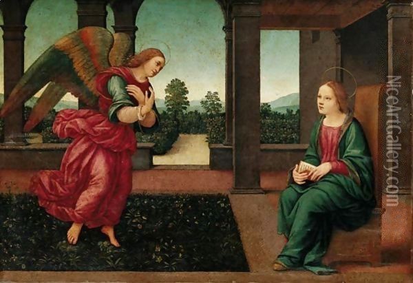 The Annunciation Oil Painting - Lorenzo Di Credi