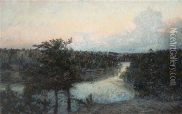 Det Klarnar (skies Clear, Scene From Tyreso) Oil Painting - Prince (Napoleon Nicolaus) Eugen