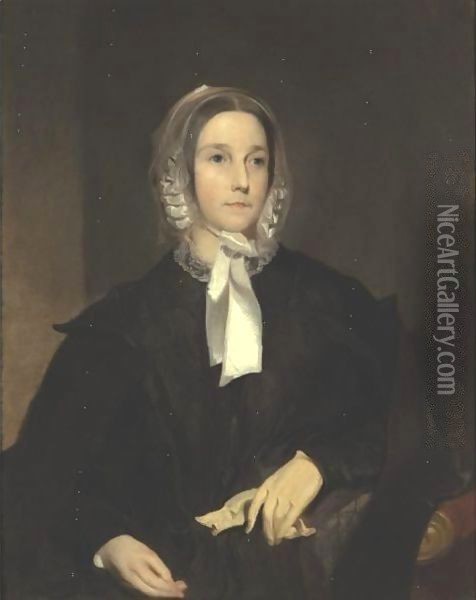 Portrait Of Mrs. Joseph Janney Oil Painting - Thomas Sully
