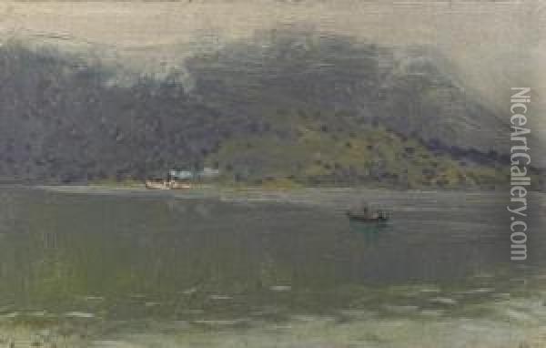 Lake Como, Italy Oil Painting - Nikolai Nikanorovich Dubovsky