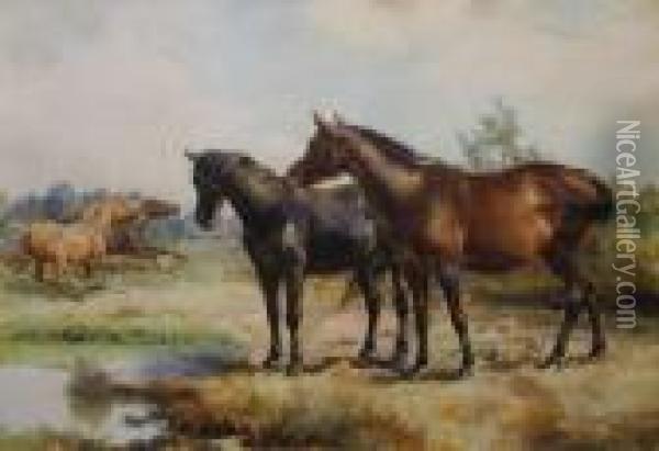 Horses Oil Painting - William Strutt