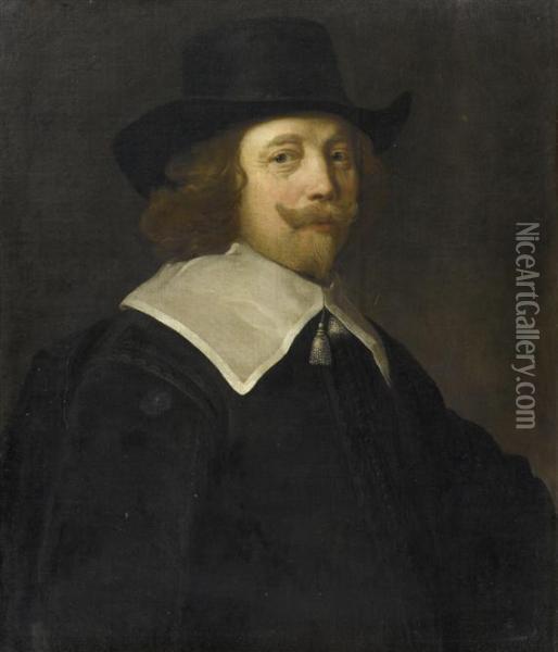Portrait Of Cornelis De Graeff Oil Painting - Jacob Adriaensz Backer