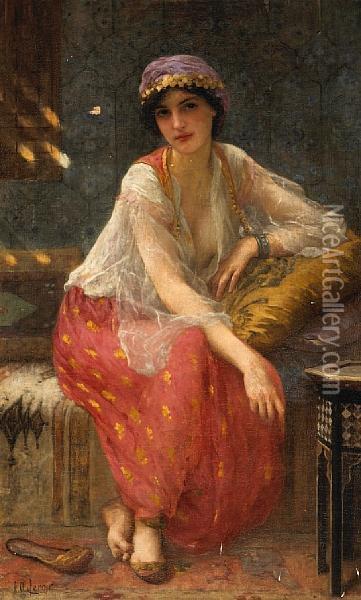 Odalisque Oil Painting - Charles Amable Lenoir