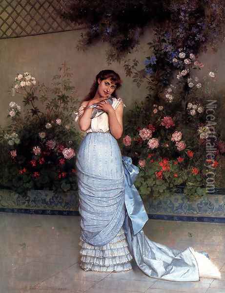 An Elegant Beauty Oil Painting - Auguste Toulmouche