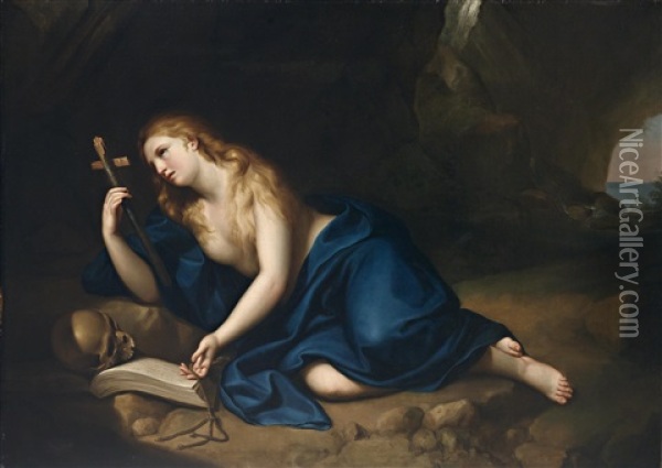 Die Busende Maria Magdalena Oil Painting - Anton Raphael Mengs