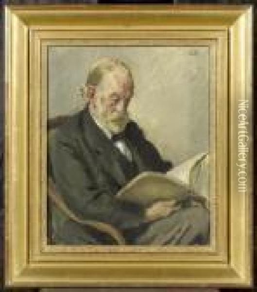 Portrait Of Dr. Ernst Moser Oil Painting - Hans Sturzenegger