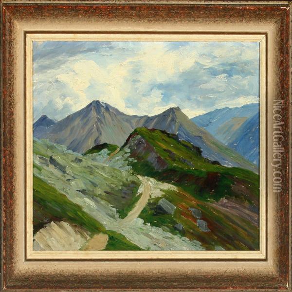 Mountain Scenery Oil Painting - Berthe Bouvier