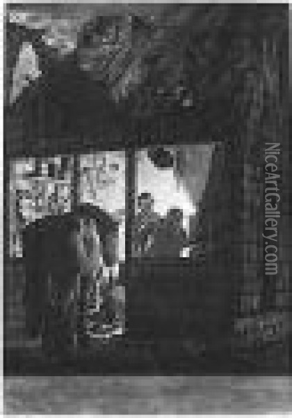 A Farrier's Shop (clayton P8) Oil Painting - William Pether