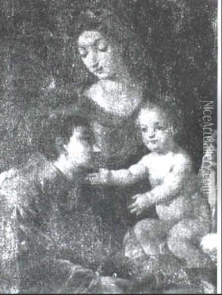 Madonna And Child In An Ecclesiastical Setting Oil Painting - Carlo Maratta
