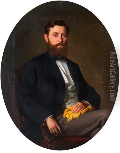 Portrait Of A Man Oil Painting - Ivan Nikolaevich Kramskoy