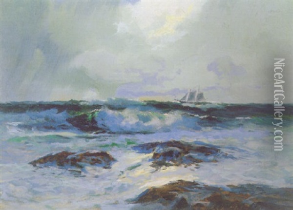 Sailing The Sea Oil Painting - Sydney Mortimer Laurence