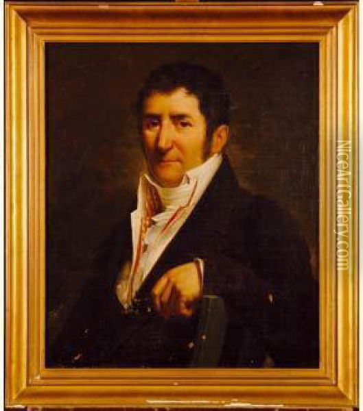 Portrait De M. Boucher Henri-charles, Ne En 1759 Oil Painting - Louis Andre G. Bouchet