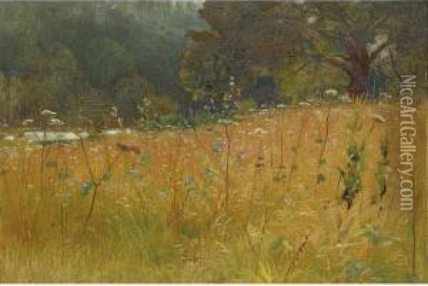 Wild Flowers Oil Painting - Ernest Parton