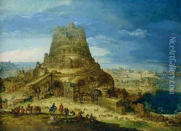 The Building of the Tower of Babel (2) Oil Painting - Hendrick van Cleve