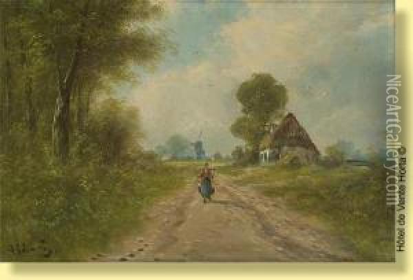 Depart De La Chaumiere Oil Painting - Paul Henry Schouten