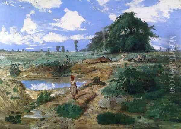 Western Landscape Oil Painting - James Farrington Gookins