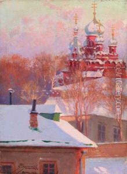 Motyw Z Moskwy, 1918 R. Oil Painting - Stanislaus Sawiczewski