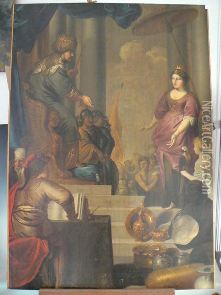 Le Roi Salomon Et La Reine De Sabba Oil Painting - Gerrit Willemsz Horst