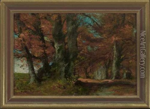 Buchen Am Starnbergersee Oil Painting - Ferdinand Leeke