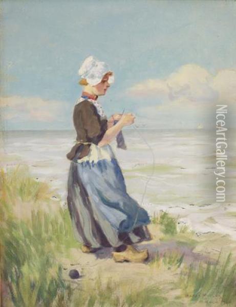 C. 1909; Watercolor/board, 23 Oil Painting - Oscar Miller